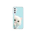 Dali Design Samsung Galaxy A25 Uyumlu Şeffaf Kılıf 2 Peluş Kedi Tasarımlı