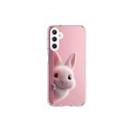 Dali Design Samsung Galaxy A25 Uyumlu Şeffaf Kılıf 5 Peluş Tavşan Tasarımlı