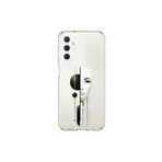 Dali Design Samsung Galaxy A25 Uyumlu Şeffaf Kılıf Estetik Yüz 2 Tasarımlı