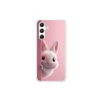 Dali Design Samsung Galaxy A34 Uyumlu Şeffaf Kılıf 5 Peluş Tavşan Tasarımlı