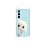 Dali Design Samsung Galaxy A35 Uyumlu Şeffaf Kılıf 2 Peluş Kedi Tasarımlı