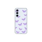Dali Design Samsung Galaxy A35 Uyumlu Şeffaf Kılıf Kelebek 4 Tasarımlı