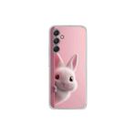 Dali Design Samsung Galaxy A54 Uyumlu Şeffaf Kılıf 5 Peluş Tavşan Tasarımlı