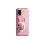 Dali Design Xiaomi Mi 10 Lite Uyumlu Şeffaf Kılıf 5 Peluş Tavşan Tasarımlı