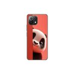 Dali Design Xiaomi Mi 11 Lite Uyumlu Şeffaf Kılıf 4 Peluş Panda Tasarımlı