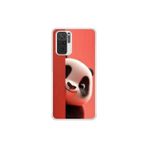 Dali Design Xiaomi Redmi Note 10 Uyumlu Şeffaf Kılıf 4 Peluş Panda Tasarımlı