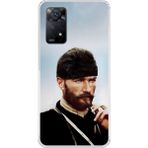 Dali Design Xiaomi Redmi Note 11 Pro Uyumlu Şeffaf Kılıf Atatürk 2 Tasarımlı - Mavi