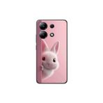 Dali Design Xiaomi Redmi Note 13 Uyumlu Şeffaf Kılıf 5 Peluş Tavşan Tasarımlı