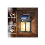 Dalian Home Güneş Enerjili Bahçe Led Ampul Hareket Sensörlü Bahçe Led Su Geçirmez 3 Mod'lu Solar Led Unichrome
