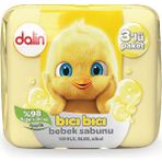 Dalin 3'lü Klasik Katı Sabun 3X75 gr 0-3 Yaş İçin Pamuklu Hipoalerjenik Bebek Sabunu - Renkli
