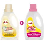 Dalin Çamaşır Deterjanı 1500ML Sensitive + 1.5lt Yumuşatıcı Düş Bahçesi - Renkli
