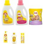Dalin Çamaşır Deterjanı Sıvı 1500 ml Dalin Yumuşatıcı 1500 ml Dalin Granül Sabun 500 gr Dalin Şampuan 1000 ml Dalin Bebek Yağı 300 ml Alin Pudra 90 gr
