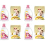 Dalin Çamaşır Yumuşatıcısı Düş Bahçesi 1500 ml 4 Adet + Granül Sabun Toz Deterjan 500 gr 4 Adet - 1,48 lt