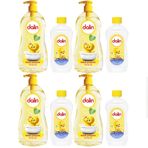 Dalin Rahat ve Mutlu Klasik 4 Adet 700 ml Pompalı Bebek Şampuanı ve 100 ml Bebek Yağı