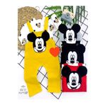 dalinda Mickey Figürlü Uzun Kollu Baskılı Sweatli 2li Kız Erkek Bebek Salopet Takımı Siyah