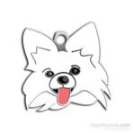 Dalis Pet Tag Beyaz Papillon Köpek Künyesi