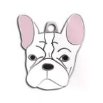 Dalis Pet Tag French Bulldog Köpek Künyesi (Beyaz)