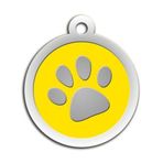 Dalis Pet Tag Pembe Mineli Seri Pati Desenli Künye