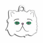 Dalis Pet Tag Yeşil Gözlü Beyaz İran Kedisi Künyesi