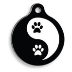 Dalis Yin Yang 3 Cm Patiler Yuvarlak Kedi ve Köpek Künyesi