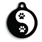 Dalis Yin Yang 3,8 Cm Patiler Yuvarlak Kedi ve Köpek Künyesi