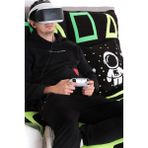 Dalisa Neon Gamer Yatak Örtüsü, Desenli El Örgüsü, Nefes Alan Triko Battaniye - 130 x 170 cm - Sarı