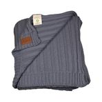 Dalisa%100 Organik Türk Pamuğu Koltuk Battaniyesi – GOTS Sertifikalı, Rahat – Kanepe, Yatak ve Ev Dekoru İçin Mükemmel – Boho Vintage Örgü Alina (Koyu Gri, 80x90)
