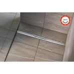 Dallmer Cerafloor Pure Duş Kanalı, 120 cm Lineer Duş Süzgeci, Koku Önleyici, Hızlı Akışlı Sifon Gideri, Kanalizasyon, Tuvalet Kokusu Yapmaz, Kesilerek Boyu Ayarlanabilir, Kolay Temizlenir Süzgeç