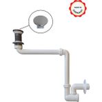 Dallmer Yer Kazandıran Lavabo Sifonu 137 - Taşma Deliksiz,Lavabo Dolabında ve Çekmecesinde,Lavabo Altında Duvara Bitişik Montajlı Koku Önleyici S Sistemi,Kolay Temizlenir Giderli, Ayarlanabilir Borulu - Krom seramik pop-up süzgeçli