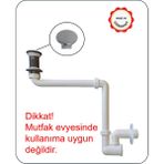 Dallmer Yer Kazandıran Lavabo Sifonu 137 - Taşma Deliksiz,Lavabo Dolabında ve Çekmecesinde,Lavabo Altında Duvara Bitişik Montajlı Koku Önleyici S Sistemi,Kolay Temizlenir Giderli, Ayarlanabilir Borulu - Parlak siyah seramik pop-up süzgeçli