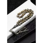 Dalmaçyalı Jasper Doğal Taş Tesbih 925 Ayar Gümüş 8 Mm Küre Kesim