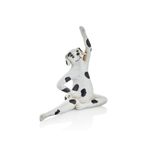Dalmaçyalı Yoga Köpek Figürü, Beyaz, Polyresin Heykel, 20,2x7,2x20 cm, Ev ve Ofis Dekorasyonu için