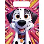 Dalmata felice: Quaderno a quadretti senza margini, per la scuola elementare e media, formato grande.