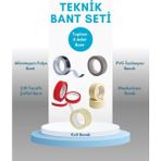Dalpak Ambalaj Çok Amaçlı Yapıştırma ve Izolasyon Paketi - Şeffaf Silikon + Pvc + Maskeleme + Koli Bandı + Alüminyum Folyo Bant Seti - 1 Adet
