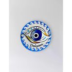 Dalyan Temalı Polyester Kabartmalı Nazar Magnet Çap: 7 Cm – Dekoratif Hediyelik Buzdolabı Süsü (Kod:1207)