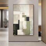 DAMAIART Büyük Çağdaş Soyut Sanat Kanvas Tablo, Soyut Minimalist Posterler ve Baskılar Oturma Odası Ev Dekorasyonu için Duvar Resmi 80 x 120 cm, İç Çerçeve