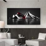 DAMAIART Kadın Siyah Beyaz Modern Sanat Posterleri ve Baskıları, Büyük Kanvas Tablolar, Duvar Sanatı, Oturma Odası için Resim, Ev Dekoru, 55 x 110 cm, İç Çerçeve