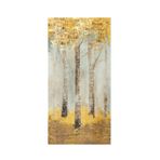 DAMAIART Zengin Altın Ağaç Soyut Poster Kanvas Tablo Altın Çiçek Duvar Sanatı Büyük Oturma Odası Ev Dekoru, 30 x 60 cm İç Çerçeve