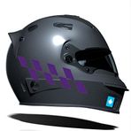 Damalı Kask Motosiklet Sticker Takımı Reflektif, Floresan, Parlak Düz, Özel Renkler Çınar Extreme Patlıcan Moru