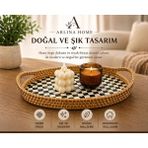 Damalı Oval Sedef Tepsi - 500 ml