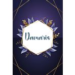 Damaris: Taccuino personalizzato con il nome Damaris | Regalo di compleanno per moglie, mamma, sorella, figlia ... | Foglie blu | 110 pagine a righe, Piccolo formato 6x9 pollici (15,24 x 22,86 cm)