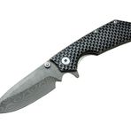 Damascus DMS 2 16 Gri Kamp Çakı 21cm- Yarı Otomatik, Kemerlikli, Metal Sap