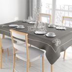 DAMASK DESEN GRİ MASA ÖRTÜSÜ