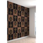 Damask Desenli Yırtılmaz Silinebilir Sağlıklı Tekstil Duvar Kağıdı, 300 x 260