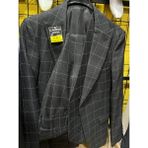 Damat Slim Fit Renk Seçenekleriyle Mono Yaka Tek Yırtmaçlı Astarlı Takim Elbise Kombinli - Siyah - Açık - Gri - 56 2XL