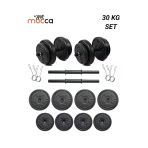 Dambılcım Mocca Style 32 Kg Ağırlık Seti Dambıl , Vücut Geliştirme Aleti ,Halter Seti (30 KG Plaka Ağırlığı)