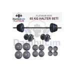 Dambılcım Platinum 65 KG Halter Seti 65 KG Dambıl Seti Ağırlık Seti Vücut Geliştirme Aleti
