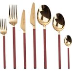 Dame Marie Carre Red Gold 42 Parça Rose Gold Çatal Kaşık Bıçak Seti