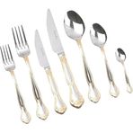 Dame Marie Elegant Gold Silver 42 Parça Gümüş - Gold Çatal Kaşık Bıçak Seti