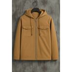 Damga Erkek Oversize Premium Kahve Kapşonlu Mont - 2XL